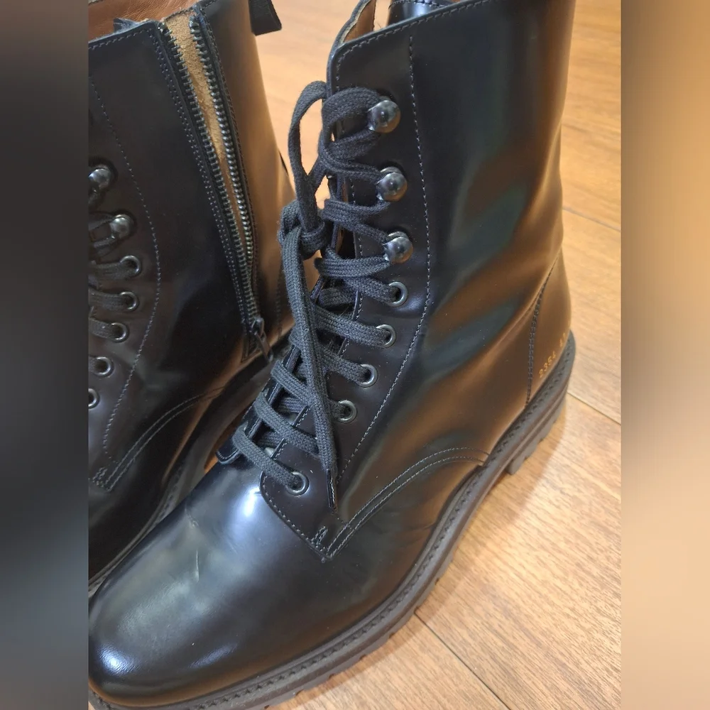 Common Projects Glossy Black Men's Boots